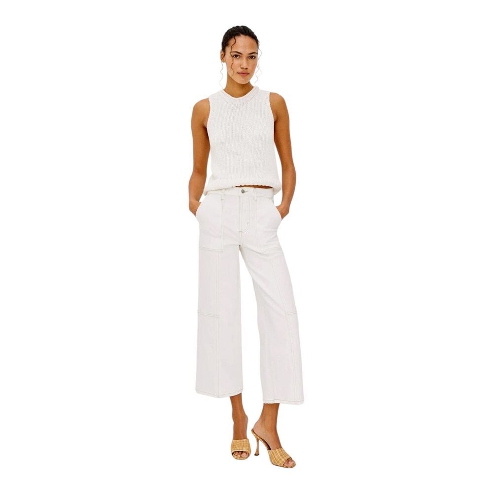 Rails Getty Crop Wide Leg Women White Cream 29